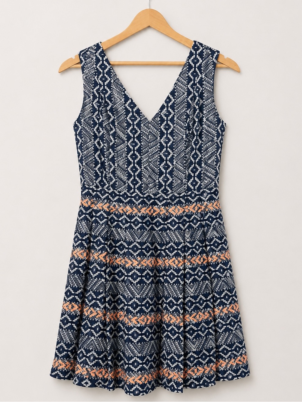 Anthropologie Skies Are Blue Tribal Fit & Flare Dress Size Large Boho Dress